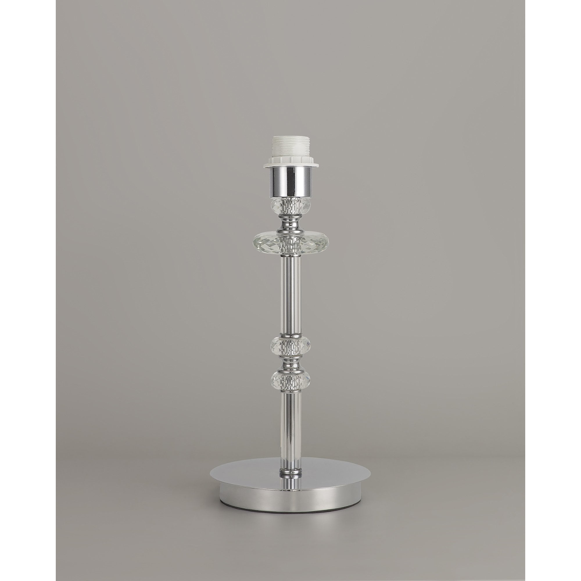 NL82569 Glastonbury Table Lamp Polished Chrome/Clear Glass/Crystal