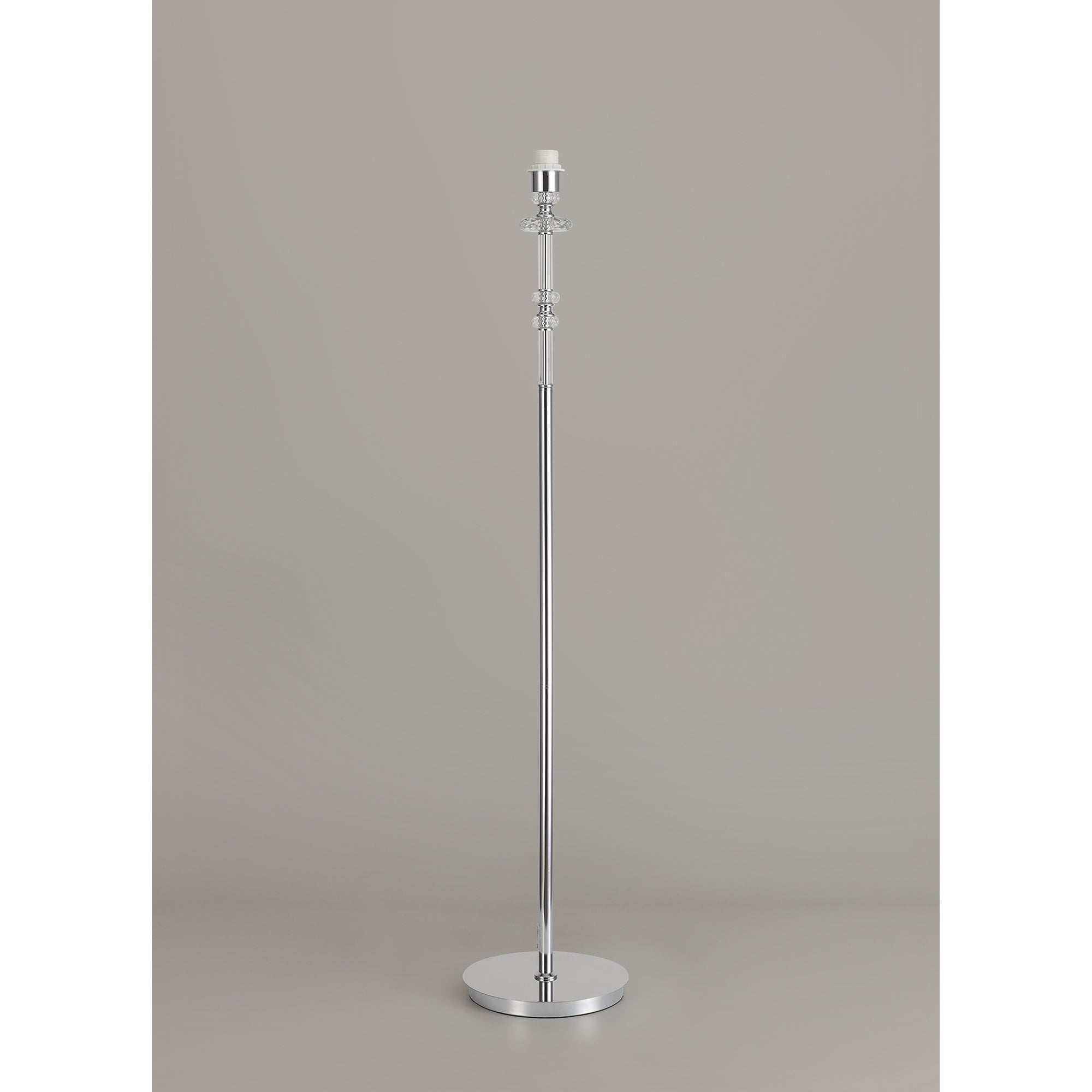 NL82589 Glastonbury Floor Lamp Polished Chrome/Clear Glass/Crystal