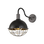 NL78499 Grobler Outdoor Wall Lamp 1 Light Matt Black/Grey