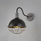 NL78499 Grobler Outdoor Wall Lamp 1 Light Matt Black/Grey