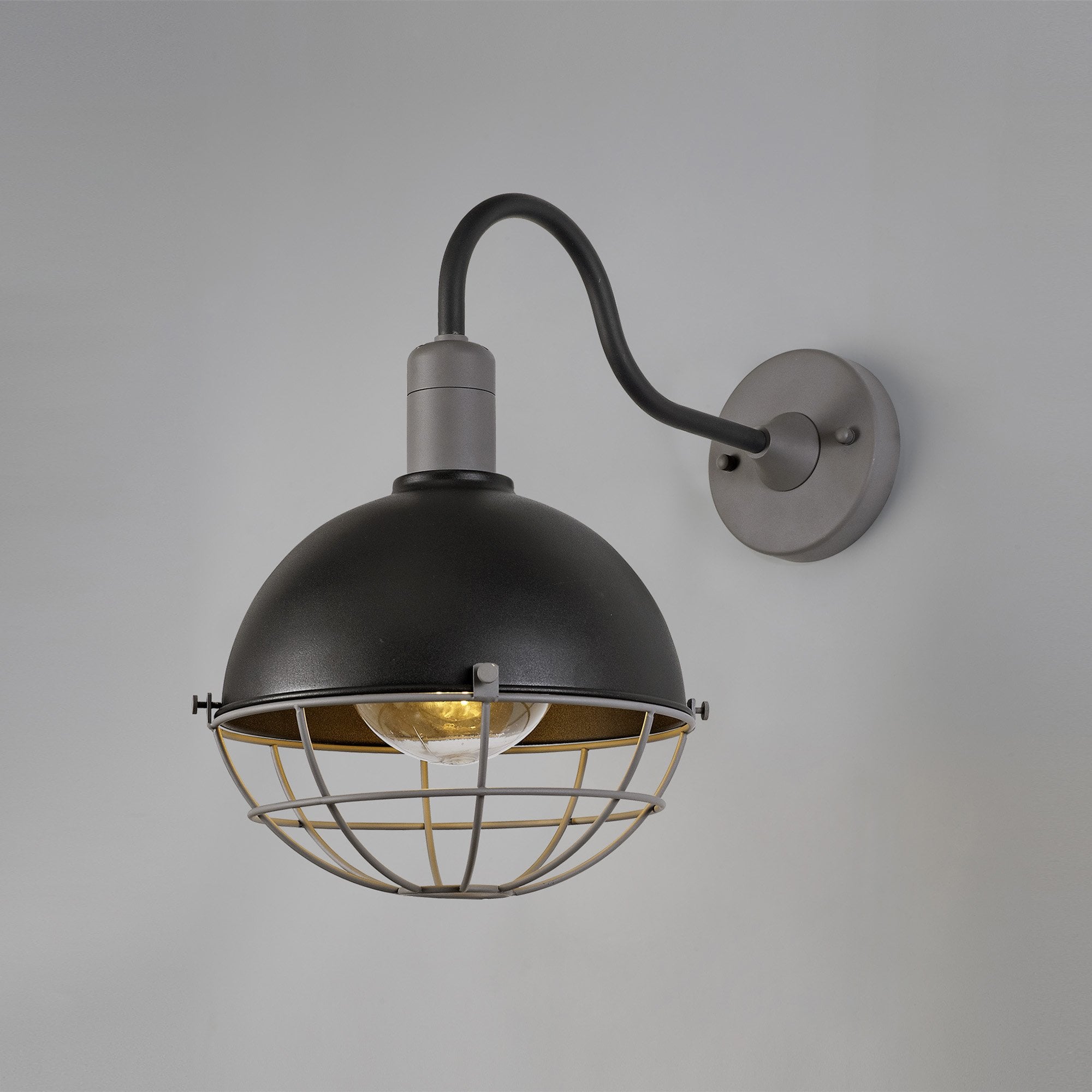 Grobler Outdoor Wall  Lamp 1 Light Matt Black/Grey