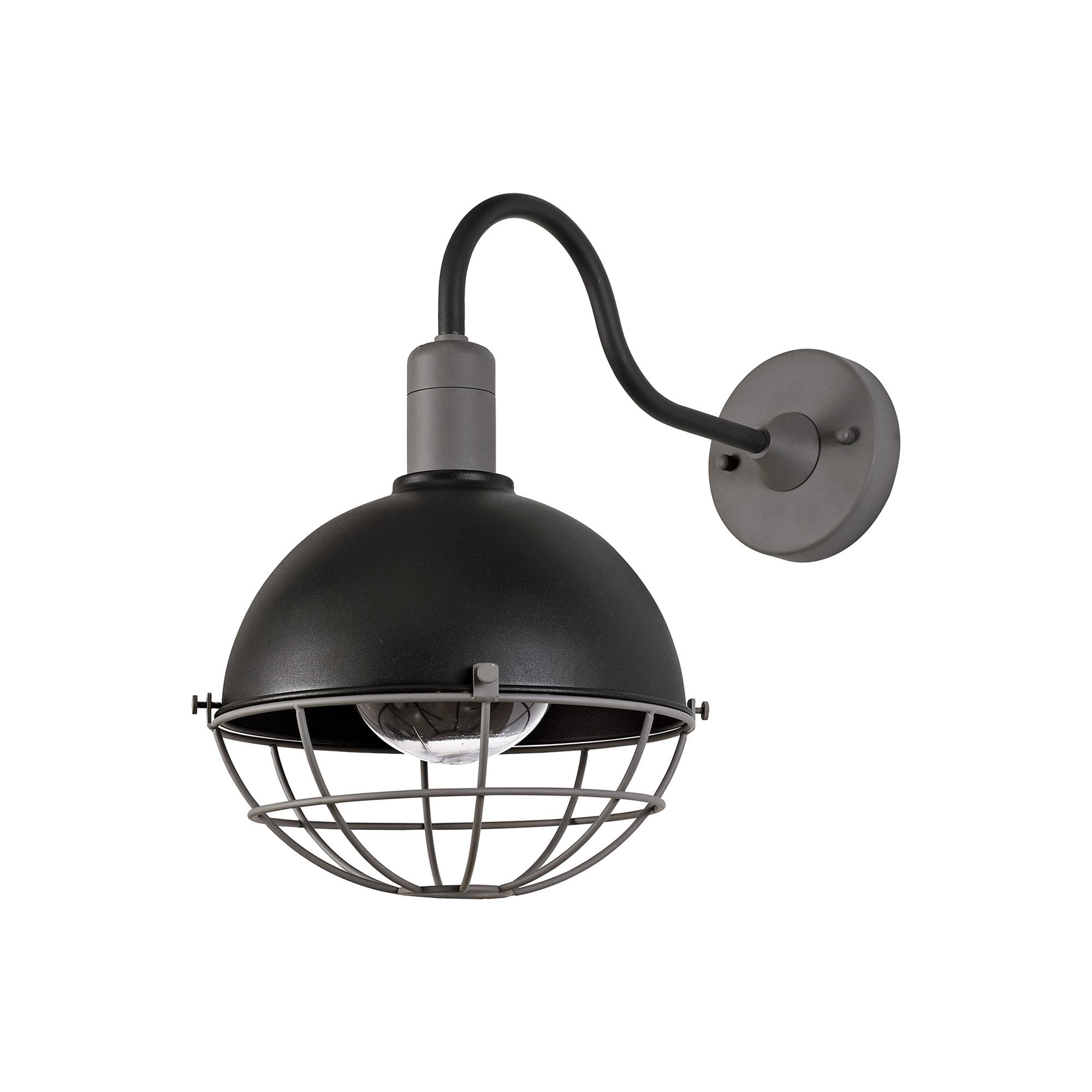 Grobler Outdoor Wall  Lamp 1 Light Matt Black/Grey