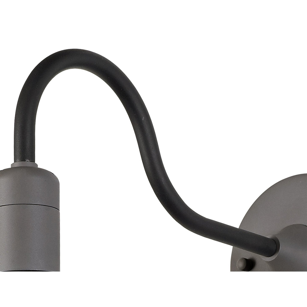 NL78499 Grobler Outdoor Wall Lamp 1 Light Matt Black/Grey