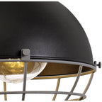 NL78499 Grobler Outdoor Wall Lamp 1 Light Matt Black/Grey