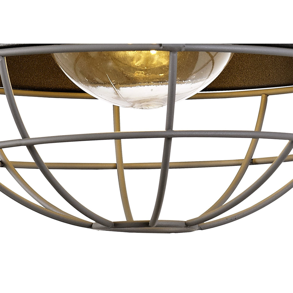NL78499 Grobler Outdoor Wall Lamp 1 Light Matt Black/Grey