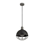 NL78509 Grobler Outdoor Pendant 1 Light Matt Black/Grey