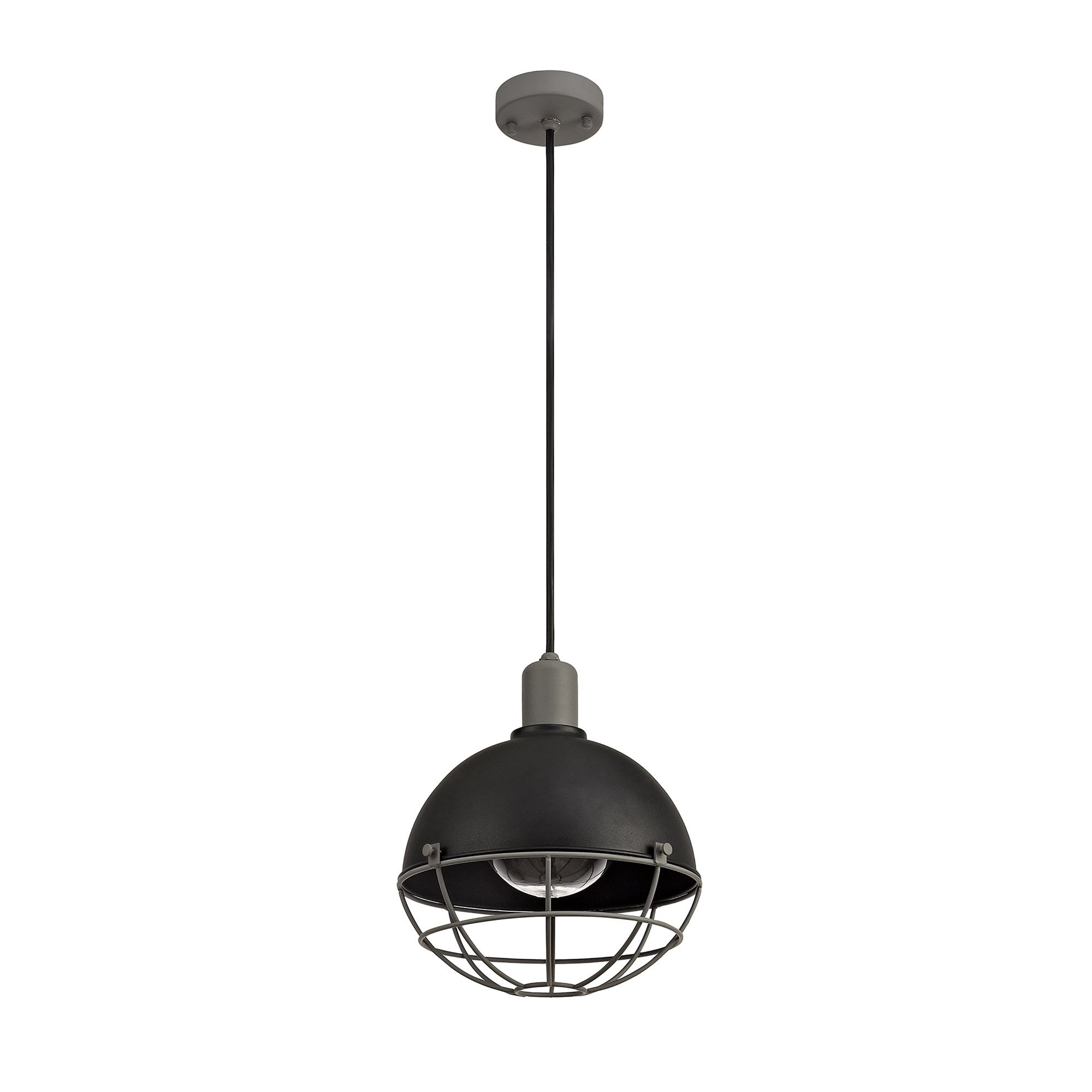 Grobler Outdoor Pendant 1 Light Matt Black/Grey