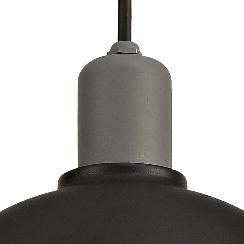 NL78509 Grobler Outdoor Pendant 1 Light Matt Black/Grey