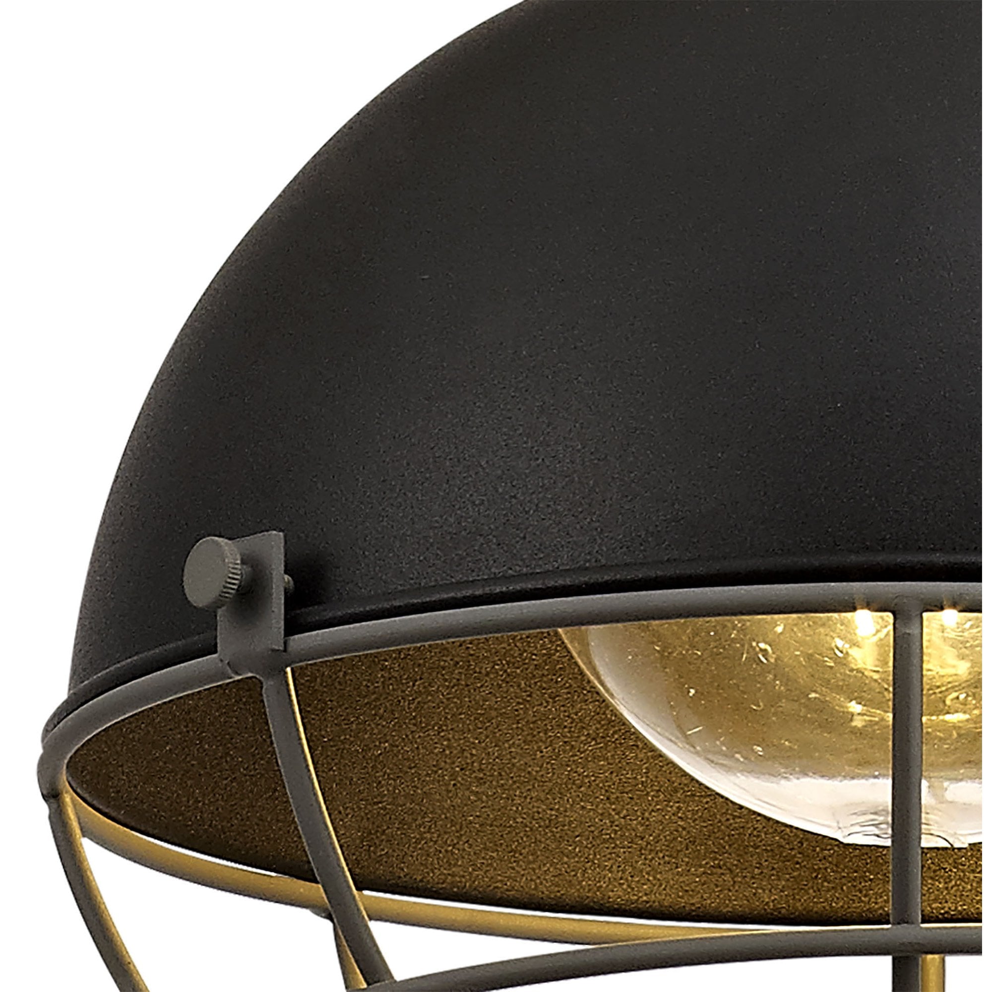 Grobler Outdoor Pendant 1 Light Matt Black/Grey