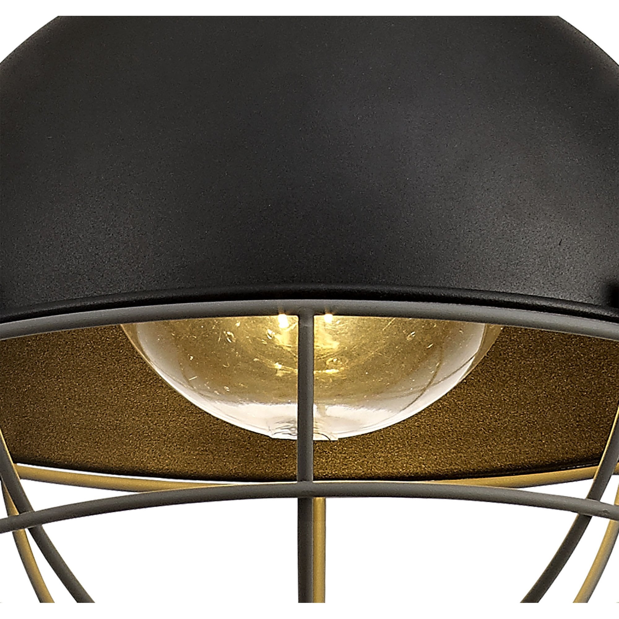 Grobler Outdoor Pendant 1 Light Matt Black/Grey
