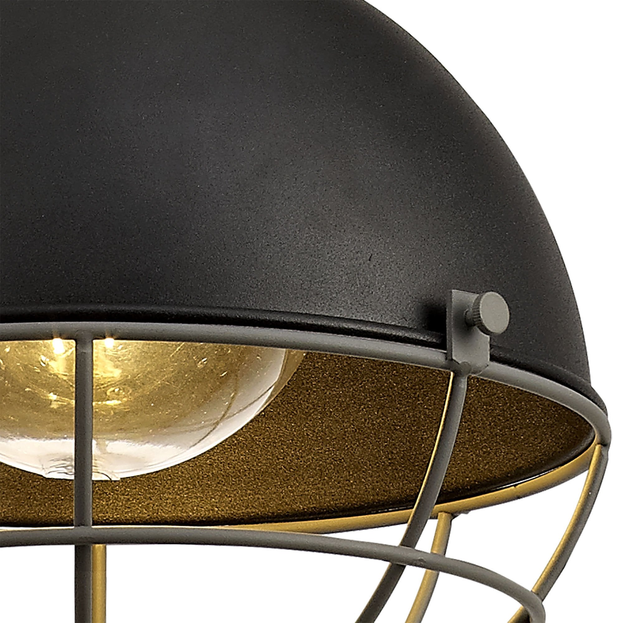 Grobler Outdoor Pendant 1 Light Matt Black/Grey