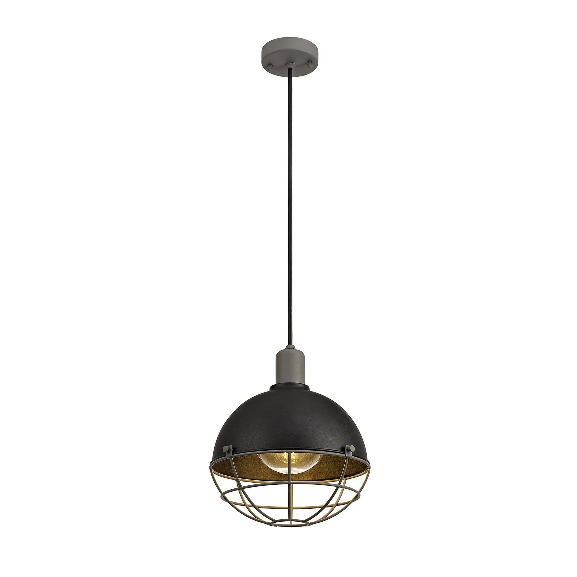 Grobler Outdoor Pendant 1 Light Matt Black/Grey