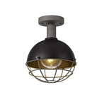 NL78519 Grobler Outdoor Ceiling 1 Light Matt Black/Grey