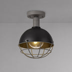 NL78519 Grobler Outdoor Ceiling 1 Light Matt Black/Grey