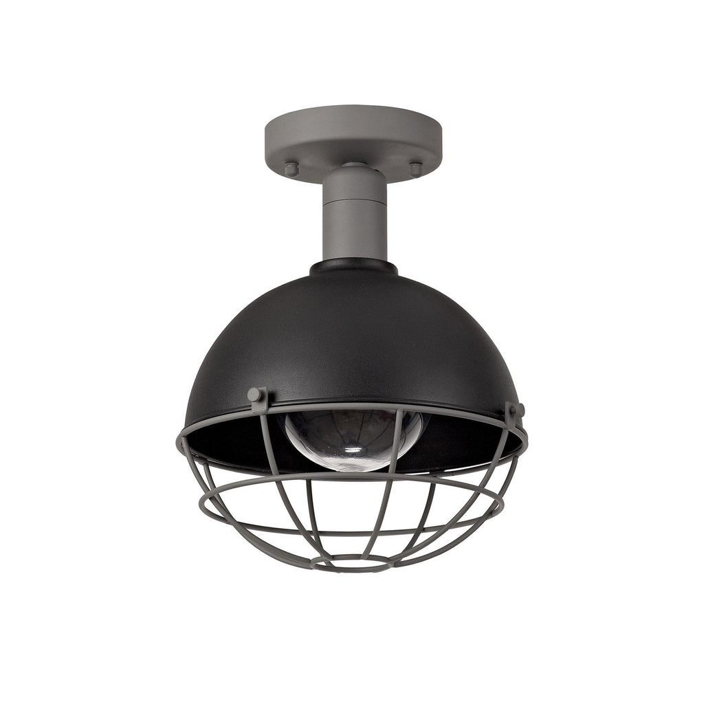 NL78519 Grobler Outdoor Ceiling 1 Light Matt Black/Grey