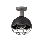 NL78519 Grobler Outdoor Ceiling 1 Light Matt Black/Grey