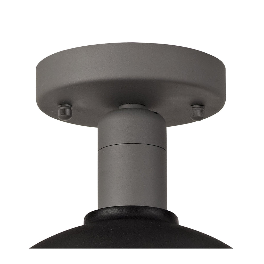 NL78519 Grobler Outdoor Ceiling 1 Light Matt Black/Grey