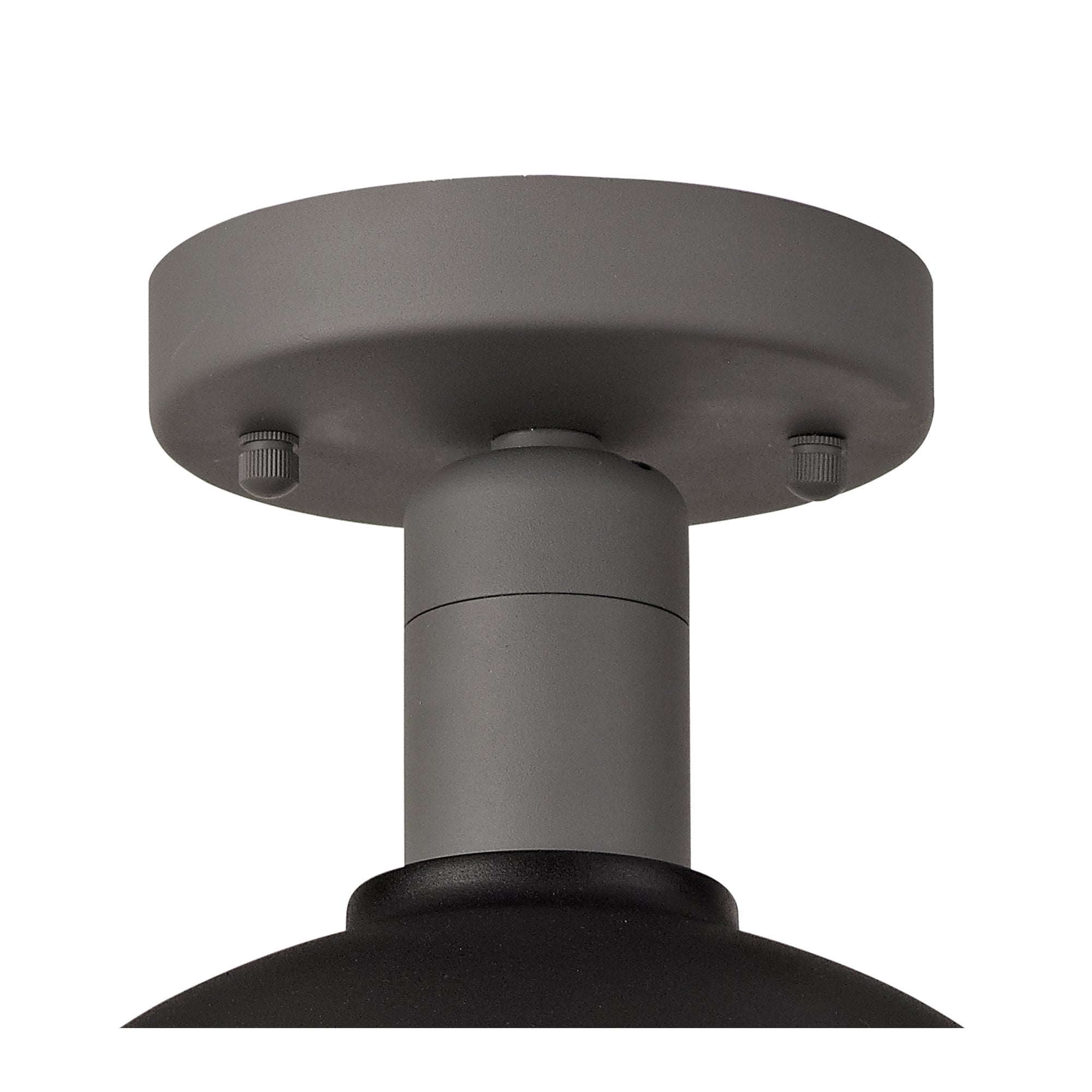 Grobler Outdoor Ceiling 1 Light Matt Black/Grey