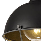 NL78519 Grobler Outdoor Ceiling 1 Light Matt Black/Grey