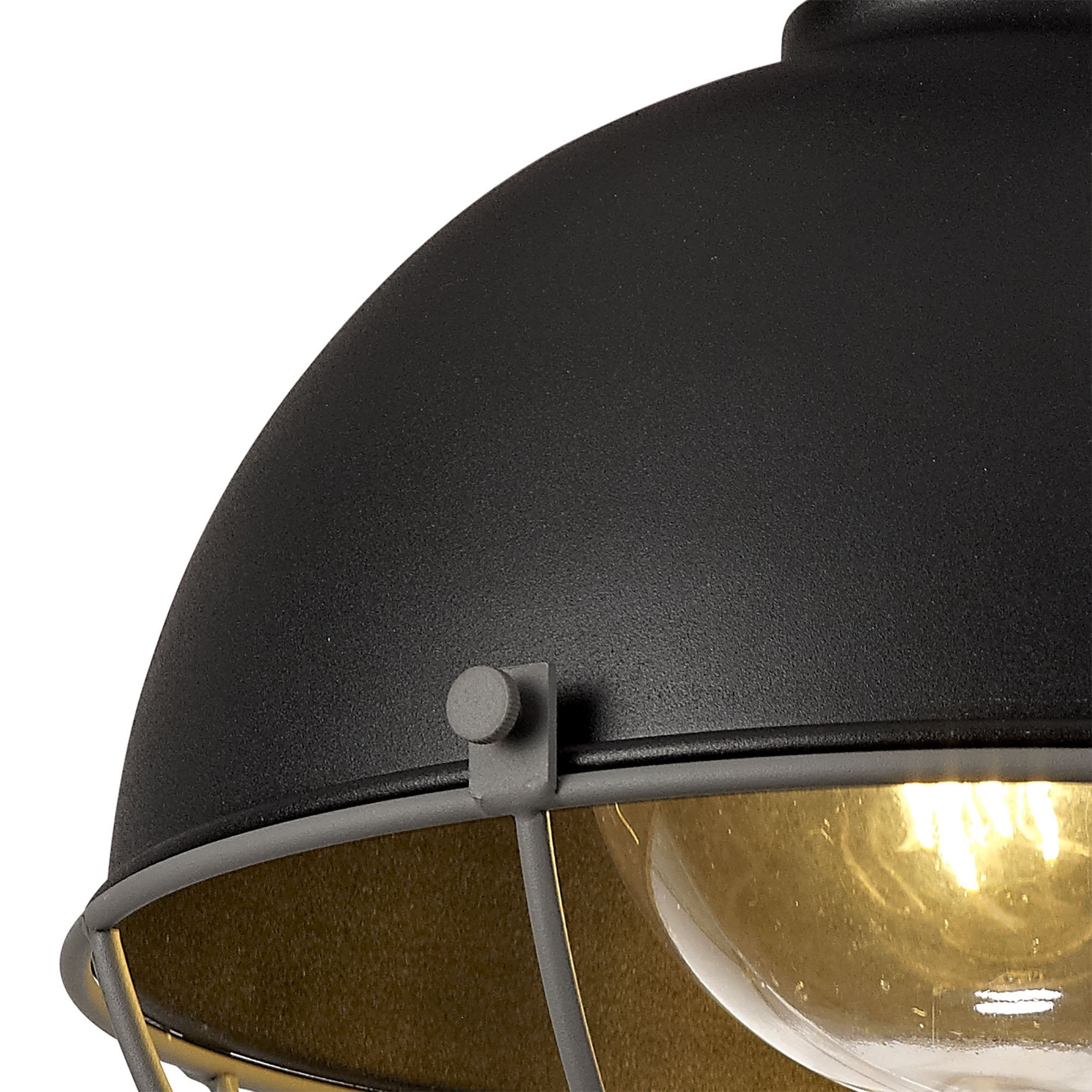 Grobler Outdoor Ceiling 1 Light Matt Black/Grey