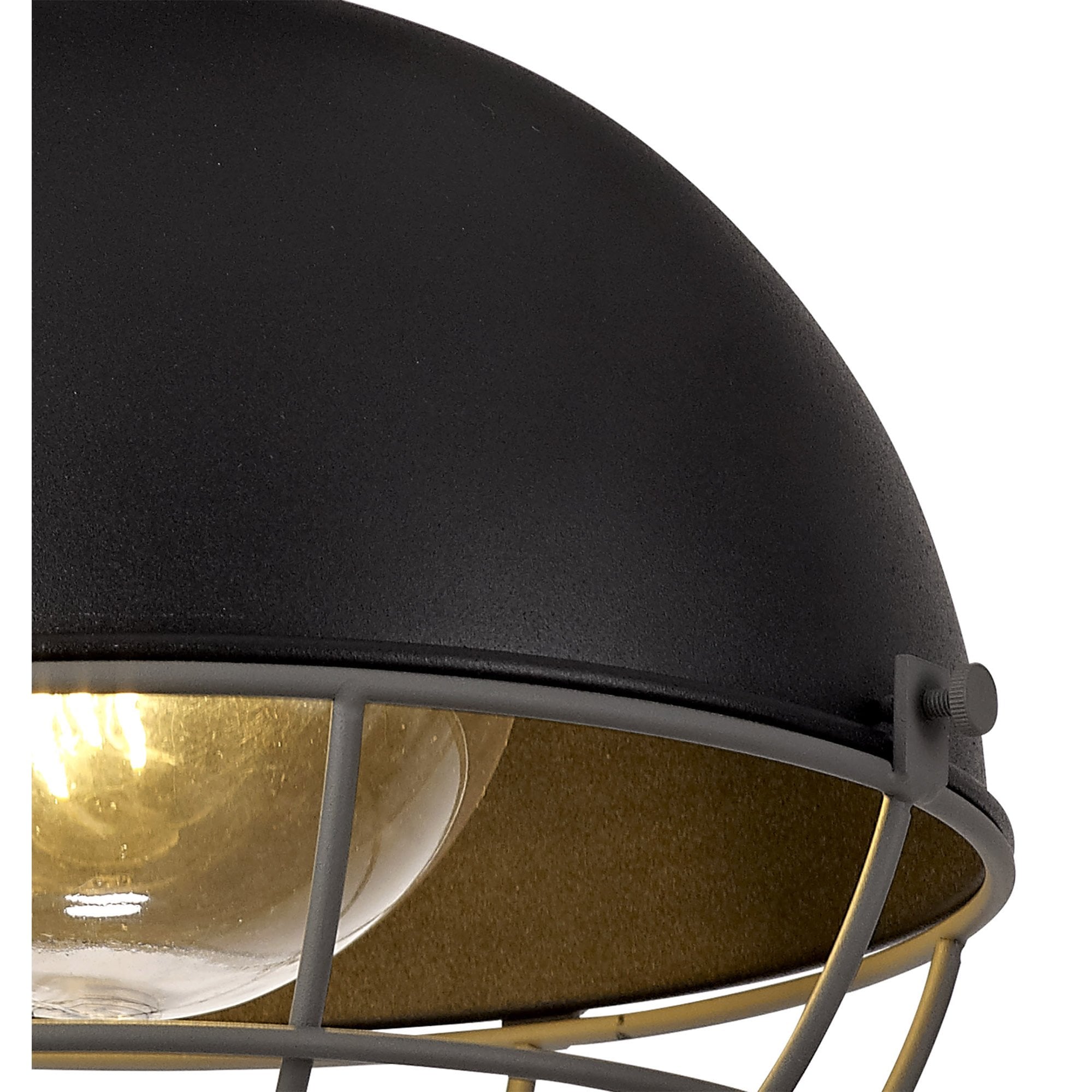 Grobler Outdoor Ceiling 1 Light Matt Black/Grey