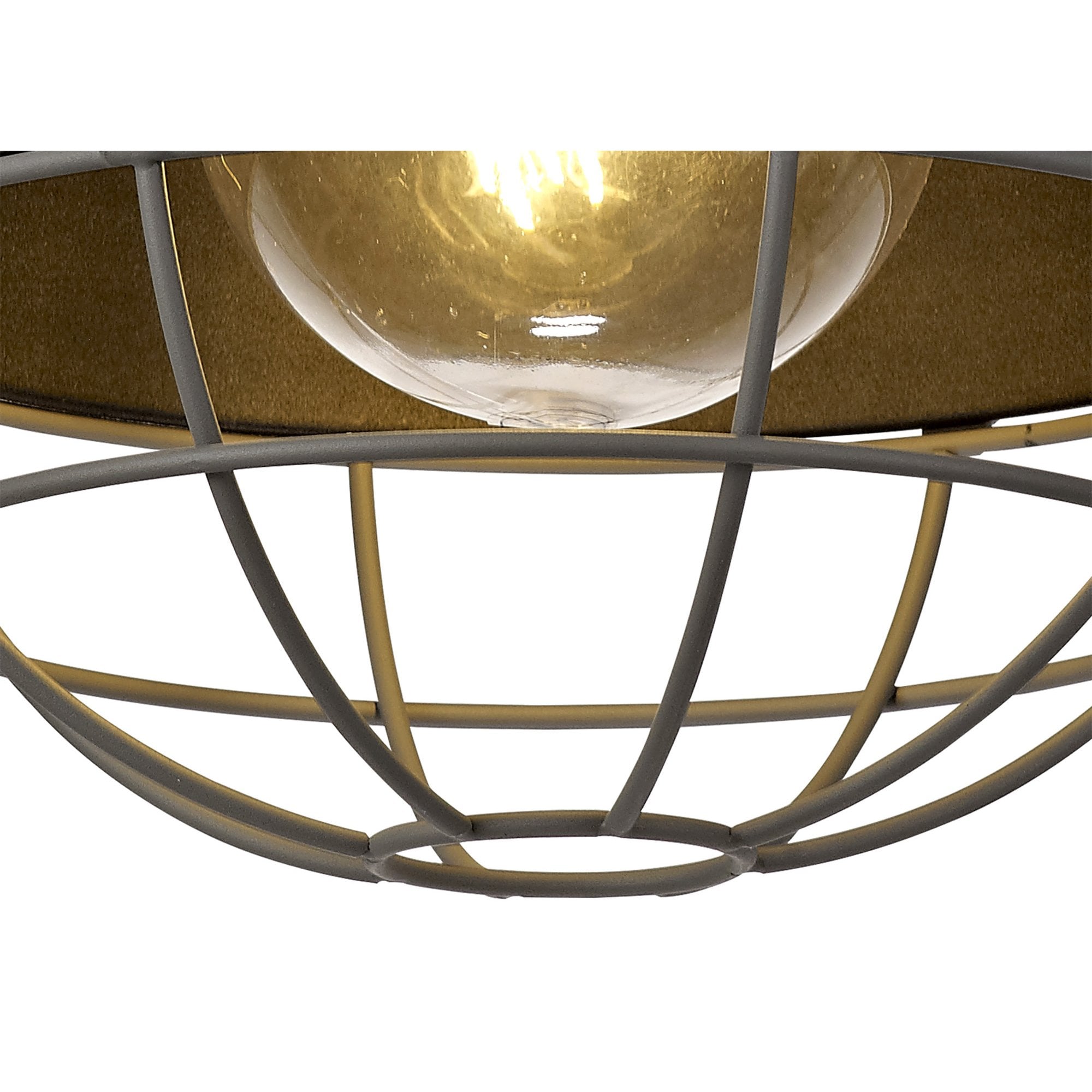 Grobler Outdoor Ceiling 1 Light Matt Black/Grey