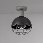 NL78519 Grobler Outdoor Ceiling 1 Light Matt Black/Grey