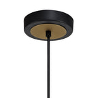 NL74109 Hava Single Small Circle Pendant Sand Gold/Matt Black