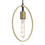 NL74109 Hava Single Small Circle Pendant Sand Gold/Matt Black