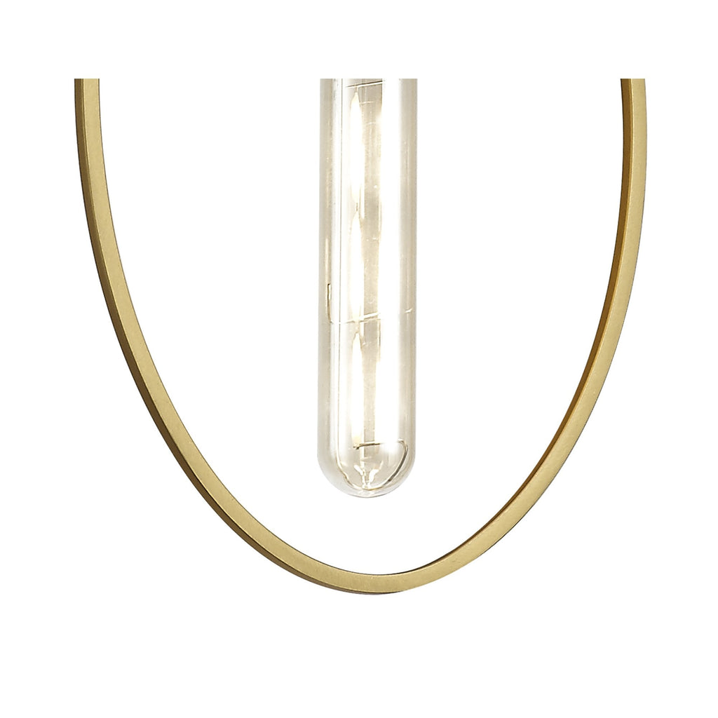 NL74109 Hava Single Small Circle Pendant Sand Gold/Matt Black