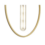 NL74109 Hava Single Small Circle Pendant Sand Gold/Matt Black