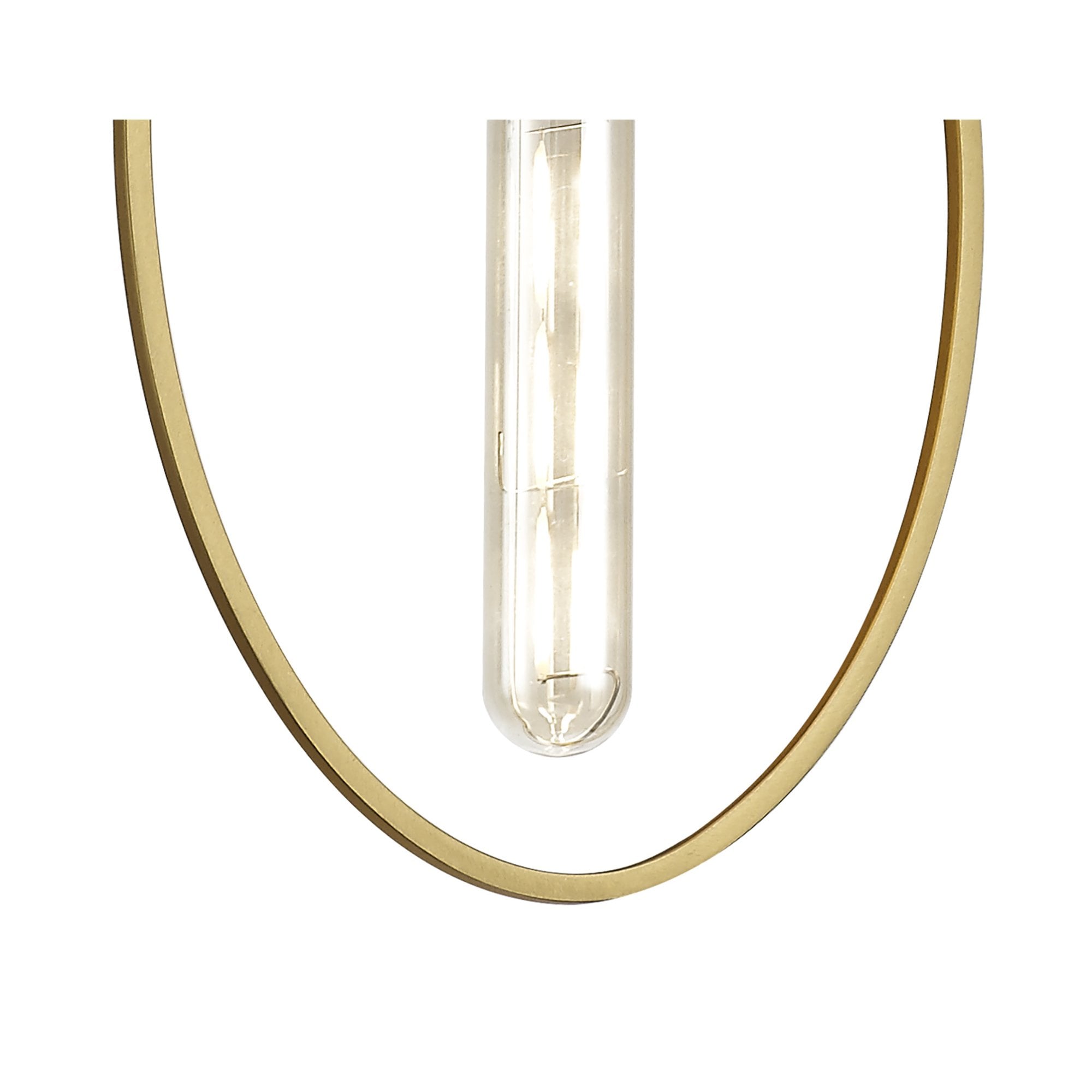 NL74109 Hava Single Small Circle Pendant Sand Gold/Matt Black