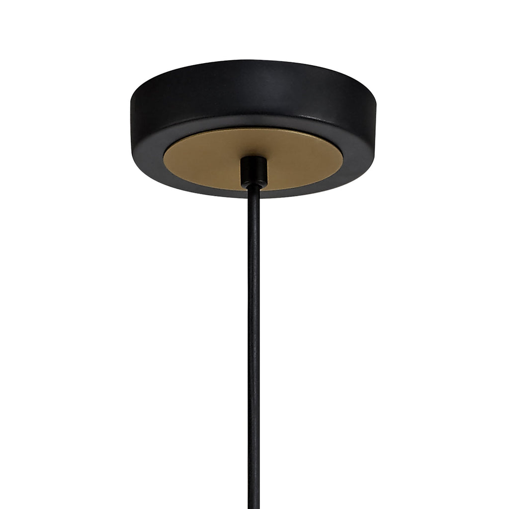 NL74119 Hava Single Large Circle Pendant Sand Gold/Matt Black