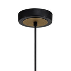 NL74119 Hava Single Large Circle Pendant Sand Gold/Matt Black