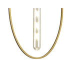 NL74119 Hava Single Large Circle Pendant Sand Gold/Matt Black