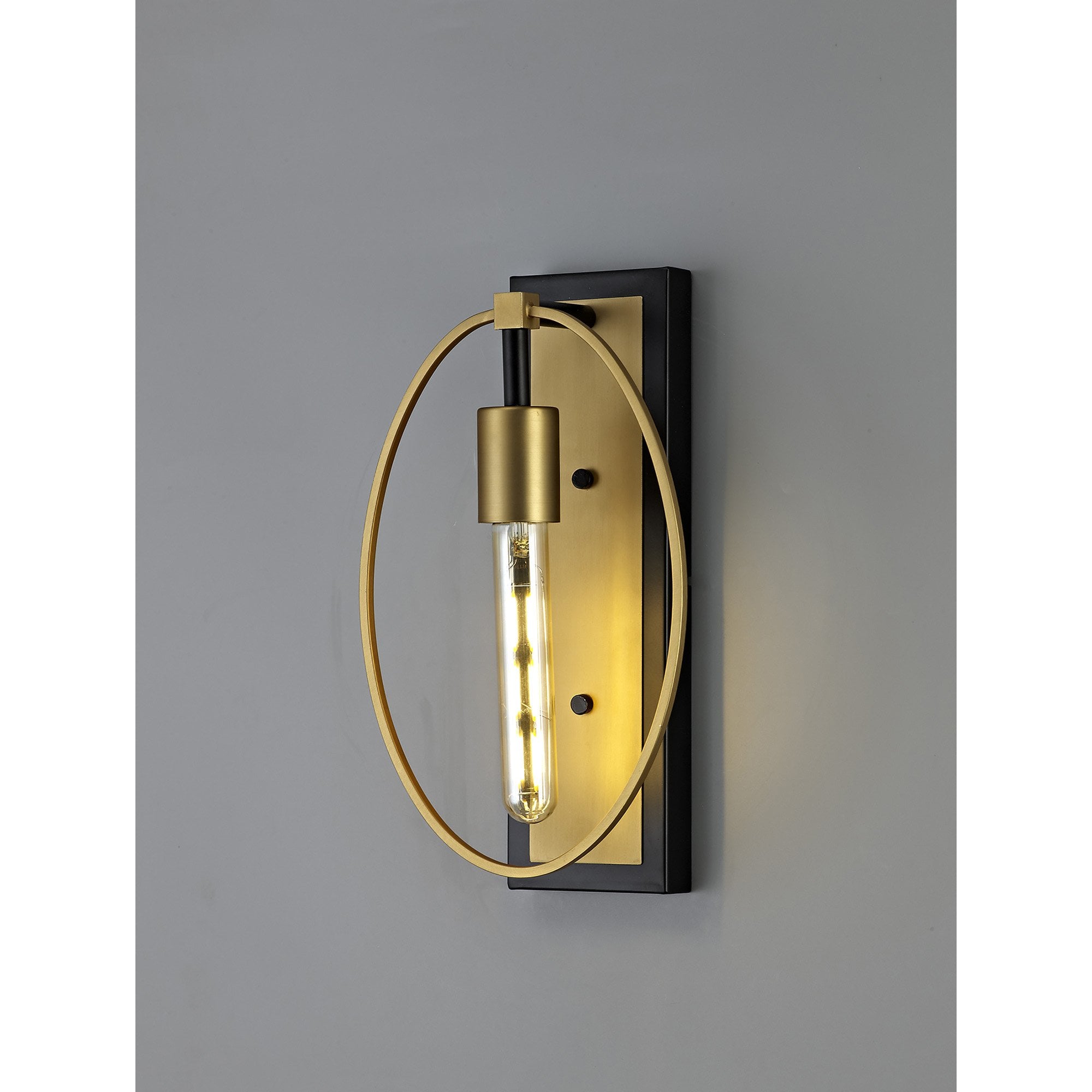 NL74129 Hava Wall Lamp 1 Light Sand Gold/Matt Black