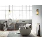 NL74129 Hava Wall Lamp 1 Light Sand Gold/Matt Black