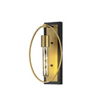 NL74129 Hava Wall Lamp 1 Light Sand Gold/Matt Black