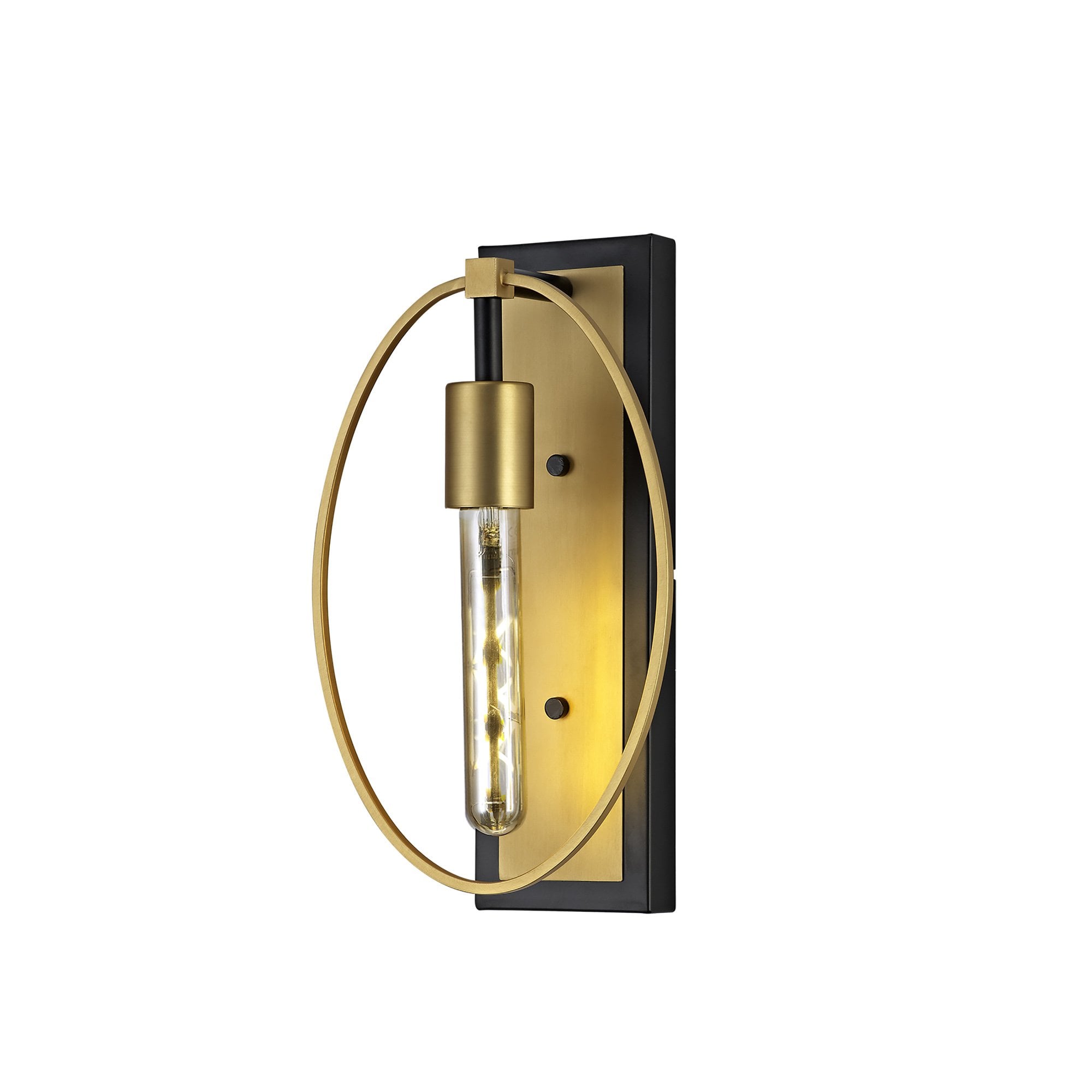 NL74129 Hava Wall Lamp 1 Light Sand Gold/Matt Black