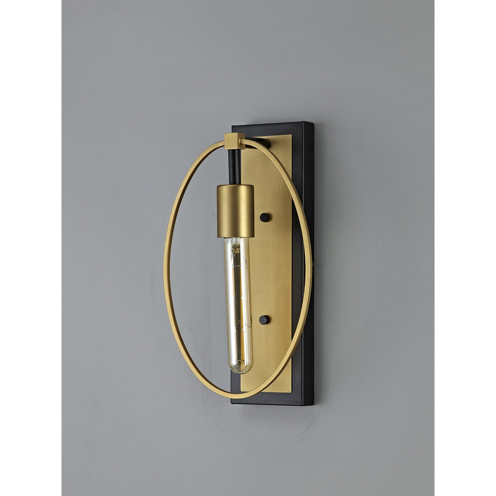 NL74129 Hava Wall Lamp 1 Light Sand Gold/Matt Black