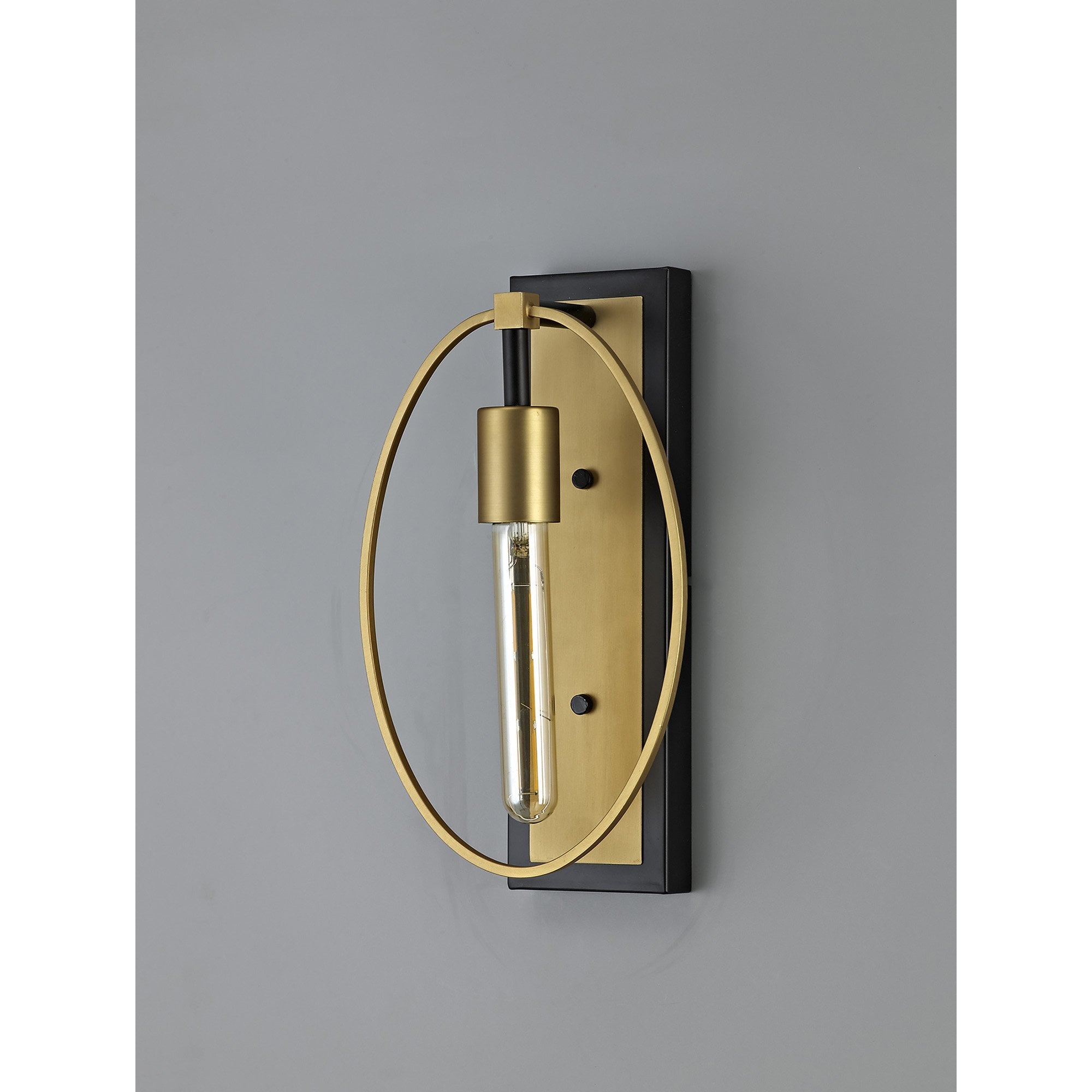 NL74129 Hava Wall Lamp 1 Light Sand Gold/Matt Black