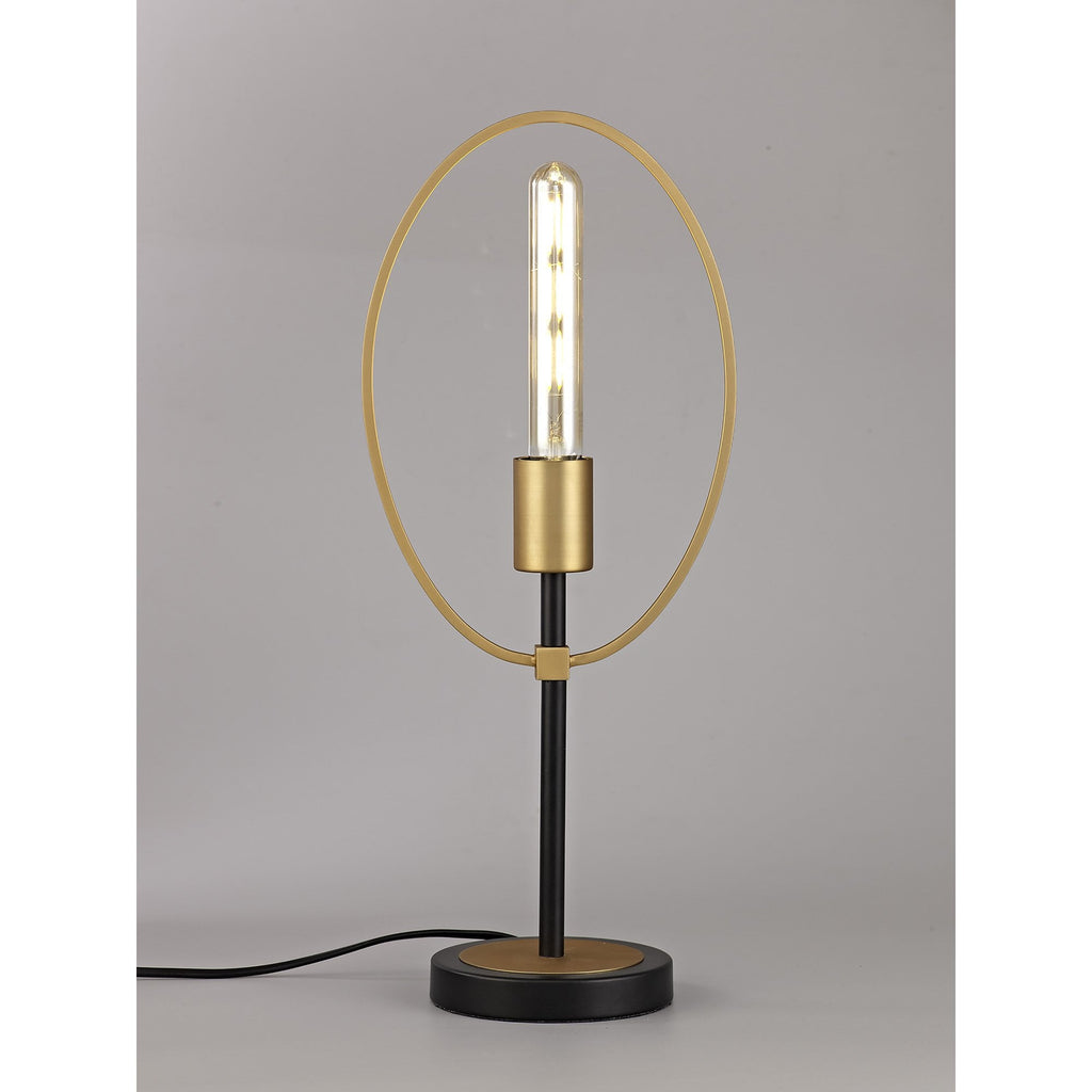 NL74139 Hava Table Lamp 1 Light Sand Gold/Matt Black