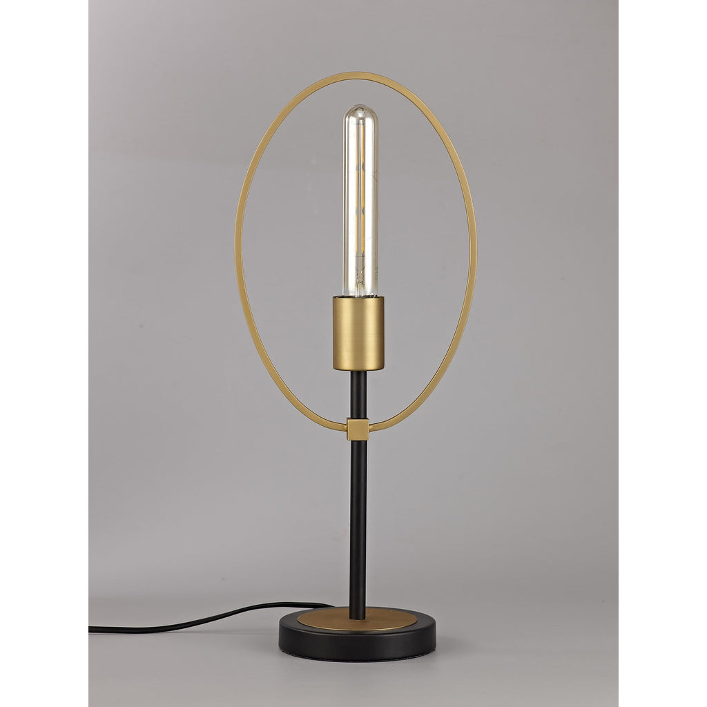 NL74139 Hava Table Lamp 1 Light Sand Gold/Matt Black