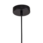 NL74059 Hedro Single Vase Pendant 1 Light Black/Amber Glass