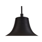 NL74059 Hedro Single Vase Pendant 1 Light Black/Amber Glass