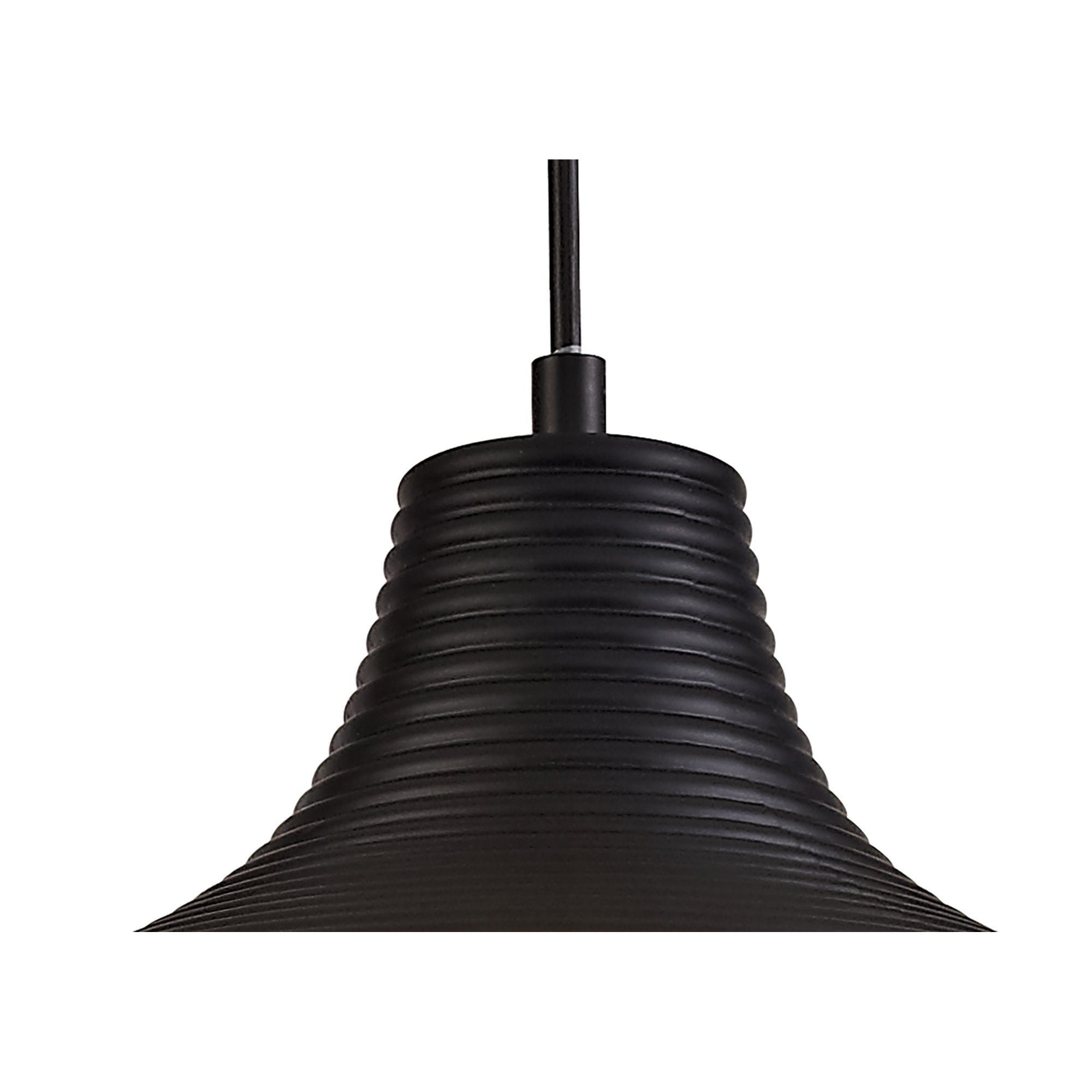NL74059 Hedro Single Vase Pendant 1 Light Black/Amber Glass
