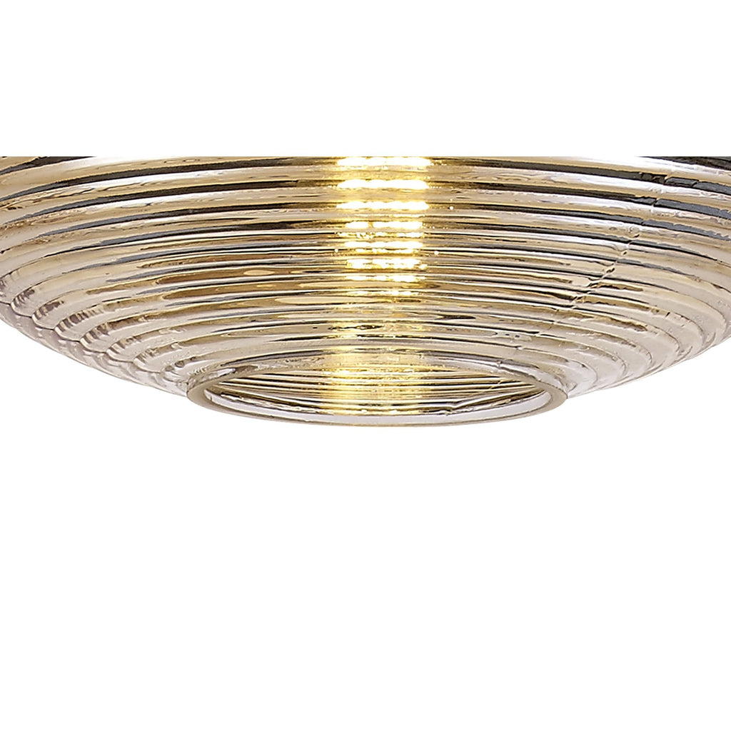 NL74059 Hedro Single Vase Pendant 1 Light Black/Amber Glass