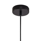 NL74069 Hedro Single Cone Pendant 1 Light Black/Amber Glass