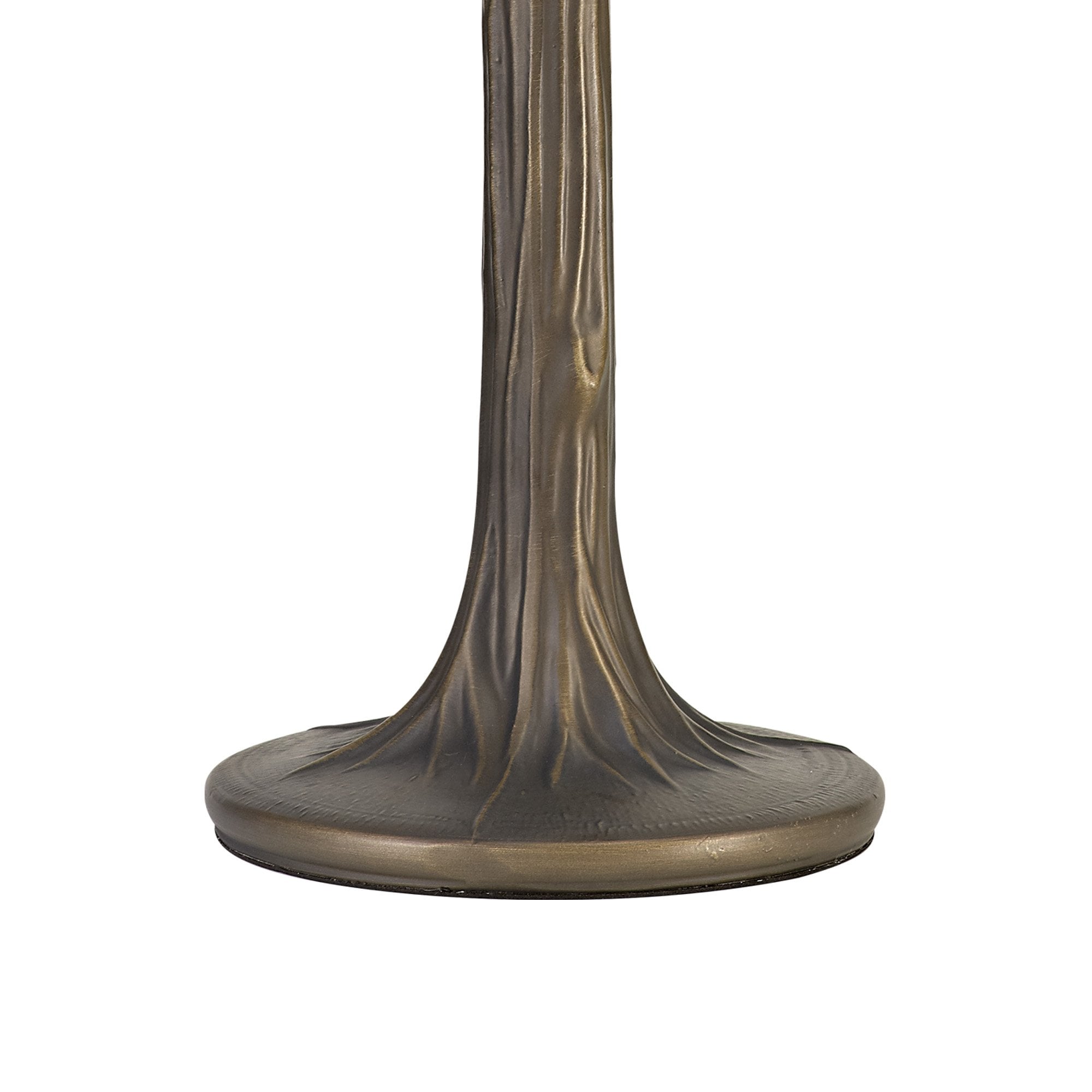 NLK00749 Heidi 2 Light Tree Like Table Lamp With 40cm Tiffany Shade Blue/Orange/Crystal/Aged Antique Brass