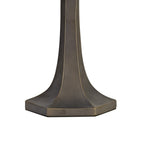 NLK00759 Heidi 2 Light Octagonal Table Lamp With 40cm Tiffany Shade Blue/Orange/Crystal/Aged Antique Brass